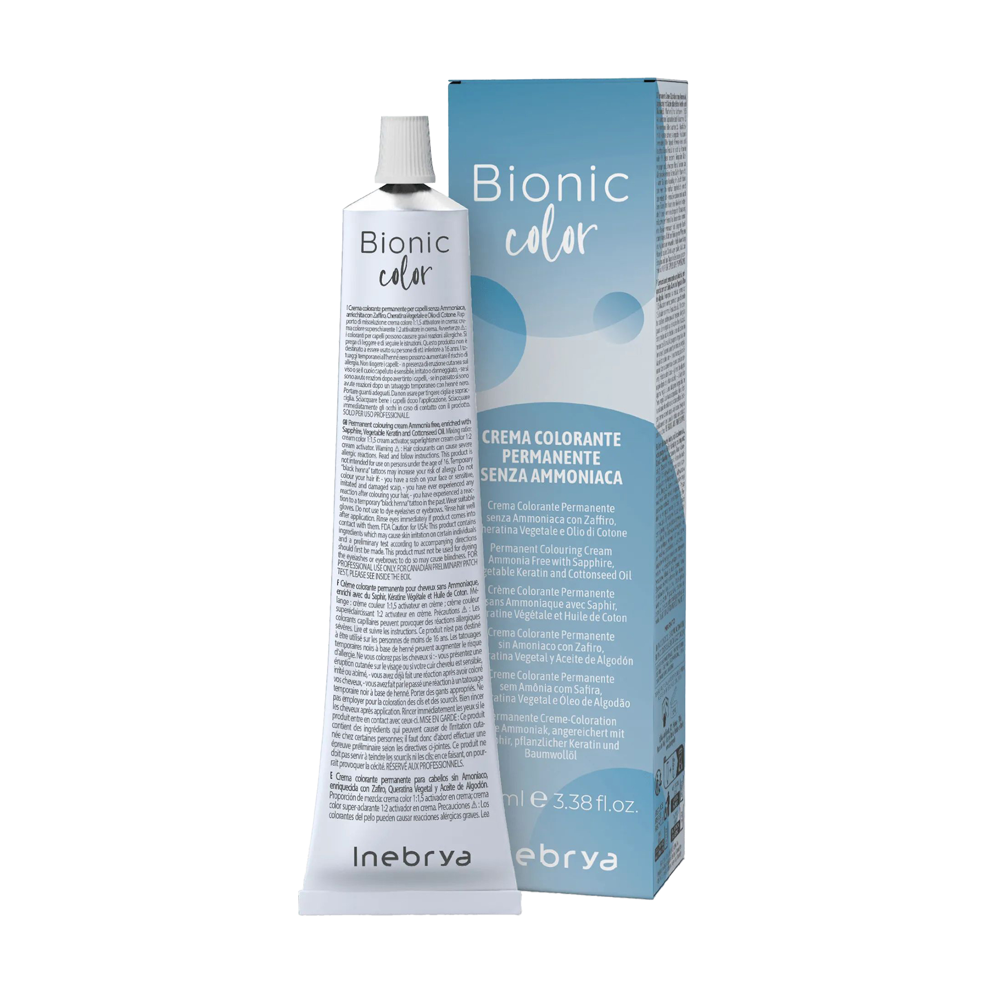 Напівперманентна крем-фарба для волосся Inebrya Bionic Color 11/1 Superlight Blonde Platinum Ash, 100 мл
